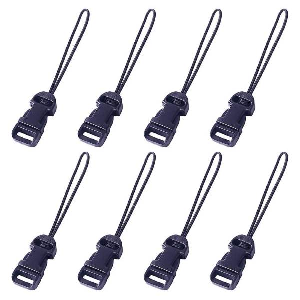 8pcs Qd Loops Connectors Neck Strap  Quick Release Adapter Camera SuppliesBlack5.5X1.5X0.3cm