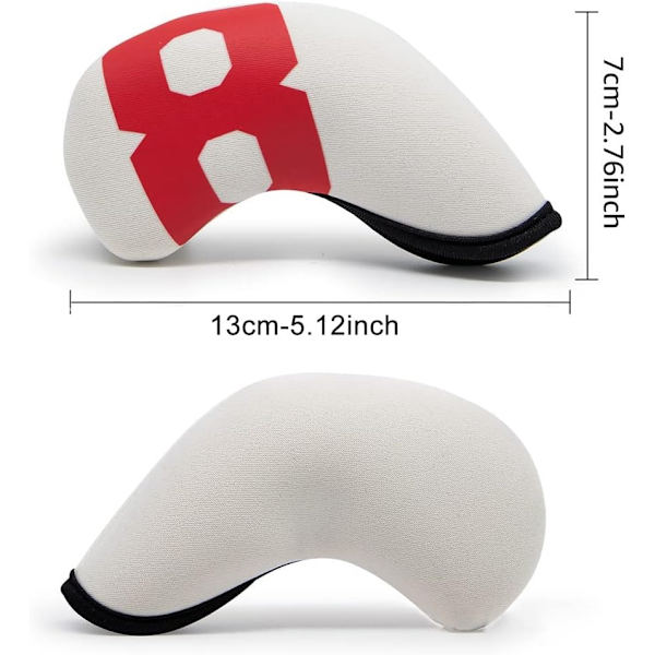 Vita - Golfhuvuden, 10-pack Färgglada Stora Nummer Golfhuvuden, Järn Golfklubbs Huvuden, Wedge Huvuden, Golfklubbs Huvuden