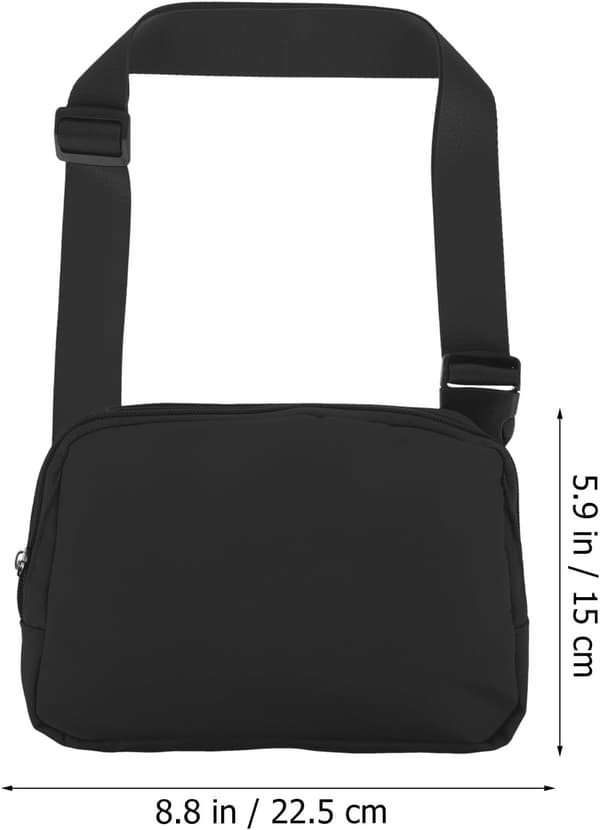 Waterproof Nylon Waist Bag with Adjustable Strap, Multifunctional Running Bag