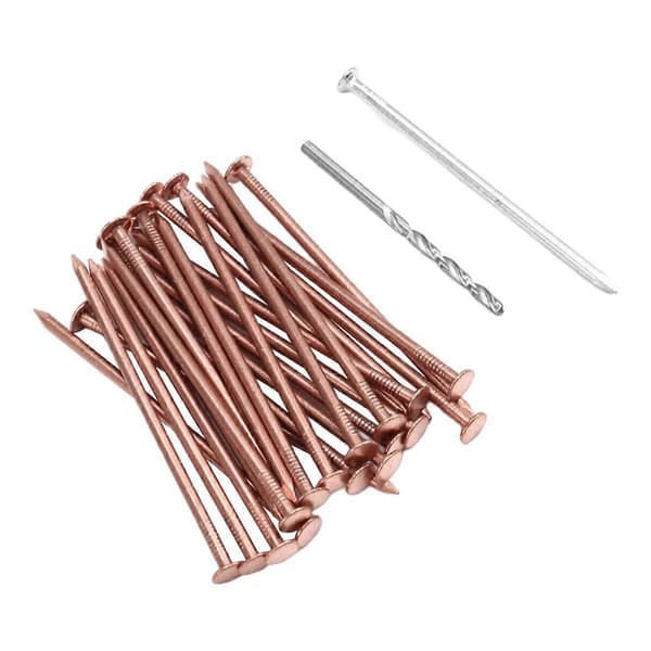 25 stk. kobbersøm til trædræbning, 9 cm rene kobbersøm bulk, stubfjernelsessøm hardware N
