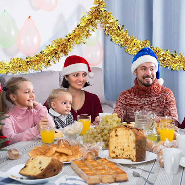 10 stycken julglittergirlang Vridet metallglitter Glansigt hängande kransprydnader för julgran Festtillbehör inomhus och