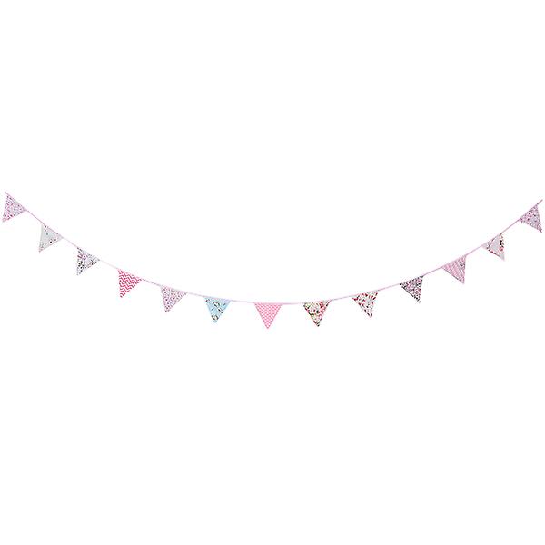 1 Sett Halloween 10 meter Flagg Dobbeltsidig Pennant Tegneserie Bomulls Bryllupsforsyninger Festdekorasjoner RosaRosa15*16*0.4cm Pink 15*16*0.4cm