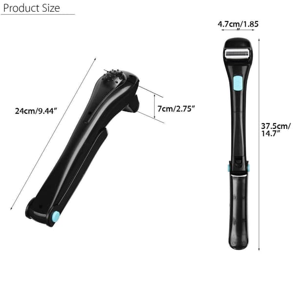 Back Shaver, Electric Foldable Cordless Shaver Black