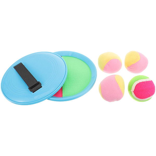 1 Set Toss Catch Ball Sticky Sucker Mål Kasta Boll Utomhus Interaktiv Leksak Blå (1 Par Boll T