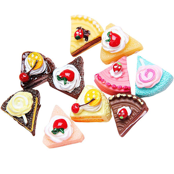 20 st Cell Phone Case Charms Hårband Cartoon Cake Charms Dockhus Dekorationer Slumpmässiga FärgerM Random Color M