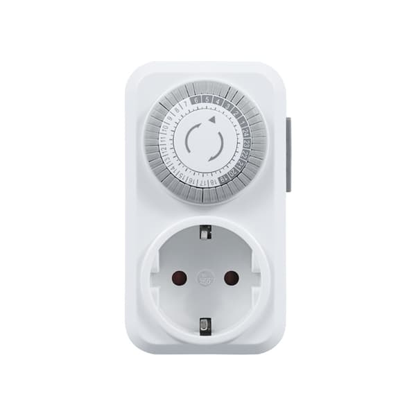 Timerstikdåse, mekanisk plug-in timer, energibesparelse 30 minutter til 24 timer