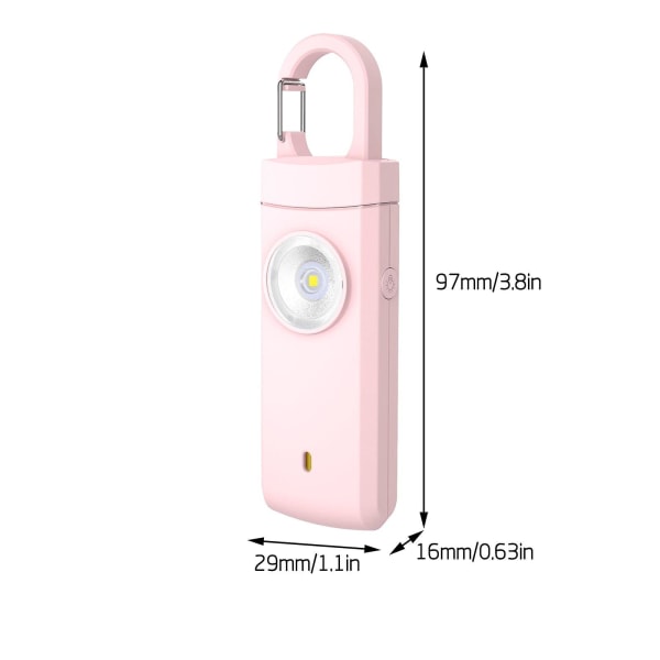 Ny Kvinnelig 130db Ulvealarm (oppladbar) Rosa