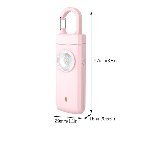 Ny Kvinnlig 130db Varglarm (uppladdningsbar) Rosa