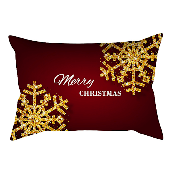 5 pcs Pillow Cover Protector Pillow Christmas Greeting Standard Size 20x12 inches Pillow Case with Zipper for Long Throw Pillow