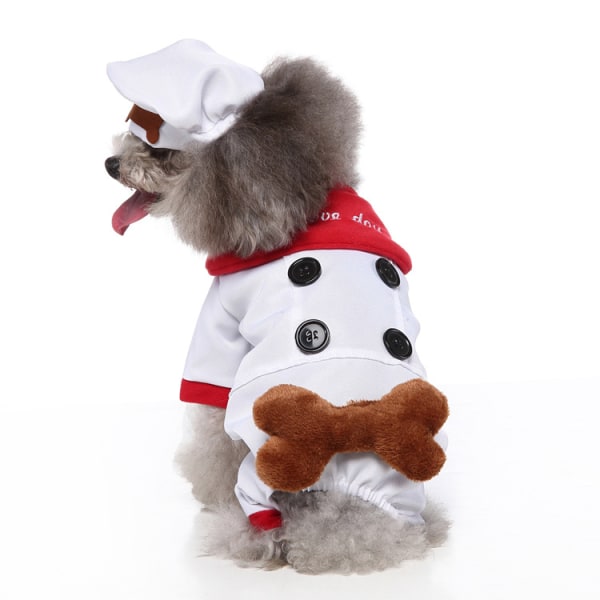 Hundkläder, kockdesign Hundkostymdräkt jul Halloween utklädning Festkläder för hundar Valpkatter