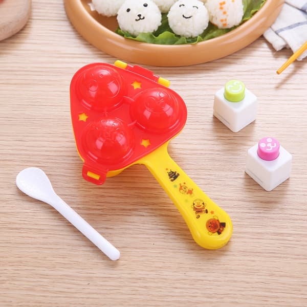 1 Sett Risbolleform, Oppgradert Risbollerister, Onigiri Risbolleformer for Barn, DIY Mini Sushiform