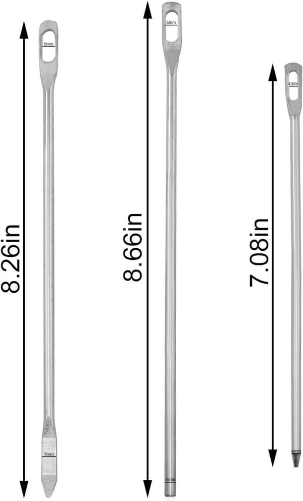6 Pieces Stainless Steel Threaders Easy Draw Bodkin Needle Threader Tweezers Metal Bodkin Weaving Tool for Elastic Threading Sewing Machine