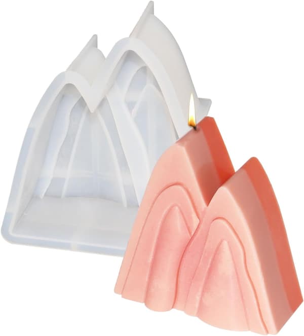Creative Snow Mountain Candle Silicone Mold for Handmade Christmas Candle Making - Unique DIY Crafting Tool