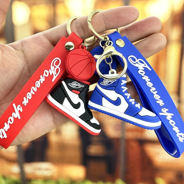 5-pack Sneaker Nyckelring, Basketboll Sko Hänge Nyckelring, Alla
