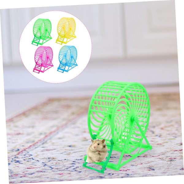 4-pack Hamster Löphjul Leksaker för Hamstrar Leksak Små Djur Leksaker Tyst Löphjul Chinchilla Hjul Stort Hamster