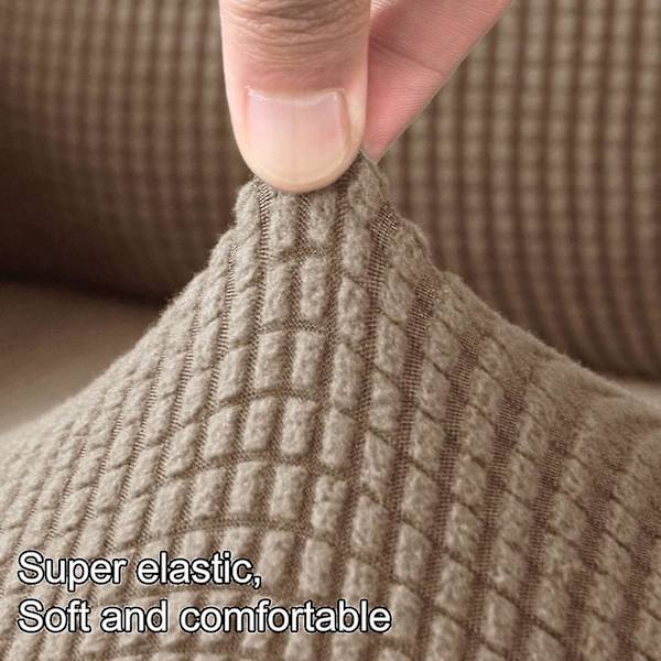 2 stk. Armlænsbetræk Blødt Polyester Spandex Strækstof Vandafvisende Armkapsler Til Stol, Sofa, Couch Sand Farve