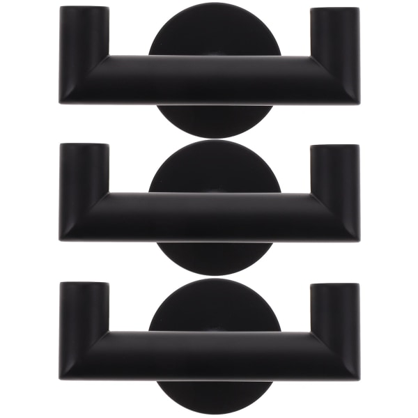 3 kpl Seinäkiinnitettävä Koukku Ruostumattomasta Teräksestä Koukku Kylpyhuoneen Pyyhkeen Takin Koukku Takki Koukku Musta 10X6CM
