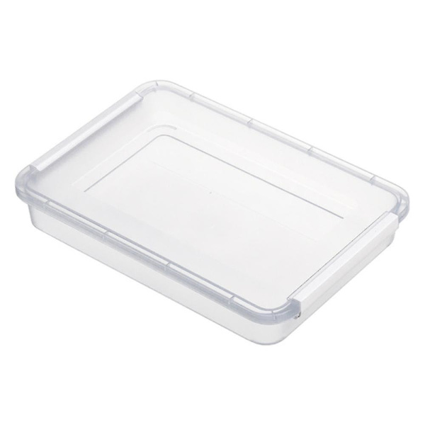 Hushålls A4 Transparent Filförvaringslåda Plast Familj Filbox Skrivbordspappersorganisatör Mask Damm Bo