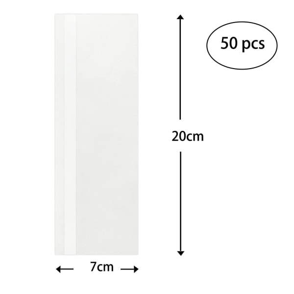50-osainen läpinäkyvä ikkunaperhosieppari, perhopaperinauha, tahmea 20x7cm
