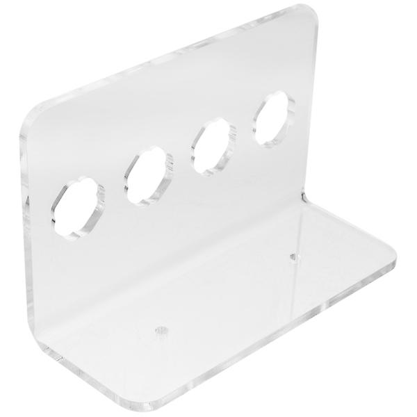 Akryl Saksestativ 4-spor Veggmontert Saksestativ Hårstylist Saks Kam Organizer Transparent 13x8cm