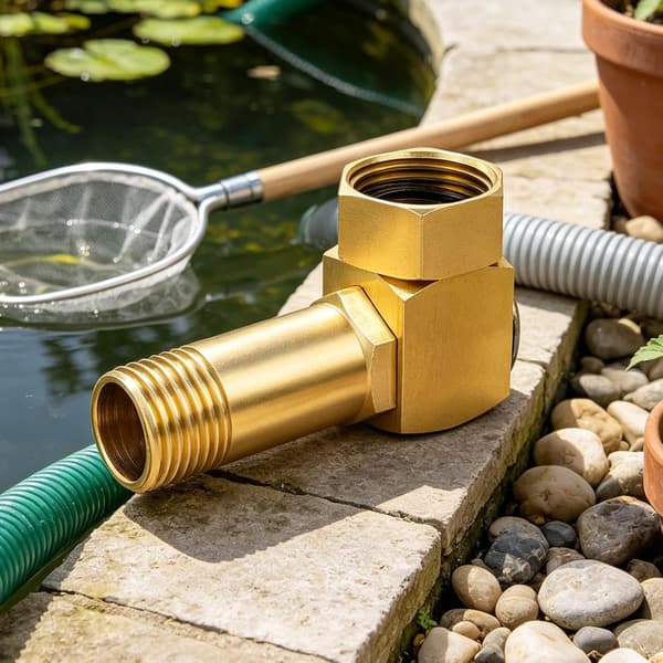 Läckagesäker svivelkoppling i mässing - Snabbkopplingar för trädgårdsslang, utomhuskran, husbilsbevattning, sprinkler, pool, diskho