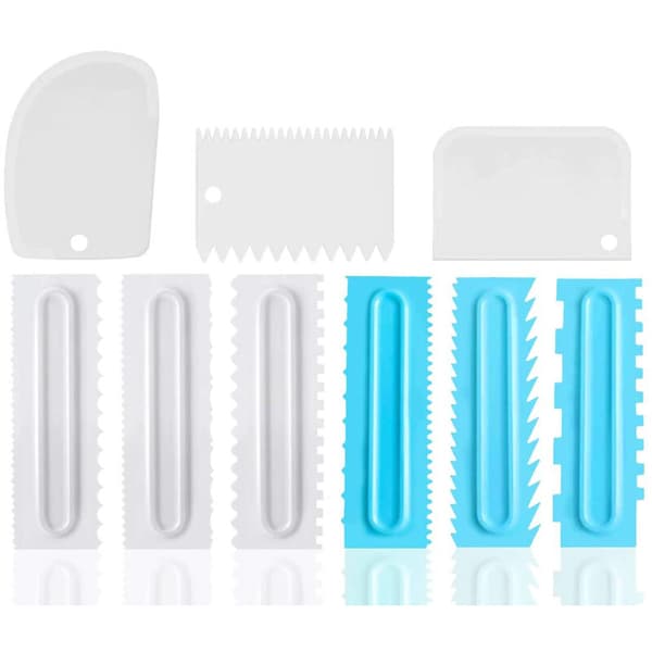 Angled Icing Spatulas, Serrated Cake Scraper, Cake Party Decoration Set, Butter Cake Edge, Kitchen Baking Tools