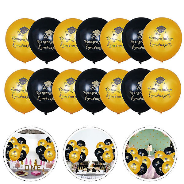 1 Set Examen Tema Ballonger Set Banderoller Set Latex Fest Dekorationer Blandade Färger 12X6CM