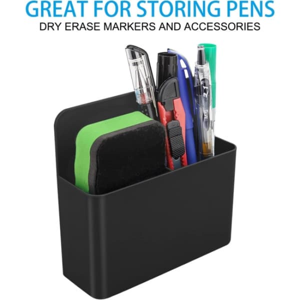 Magnetisk oppbevaringsboks, pennholder for whiteboard, skole