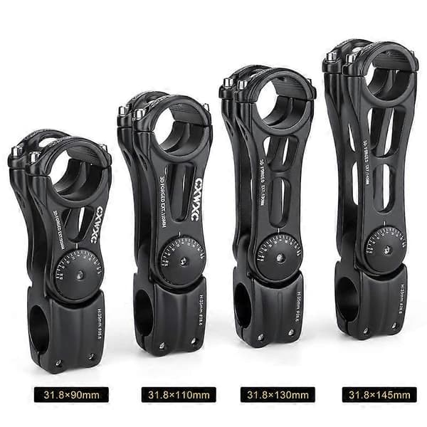 Justerbar MTB Stem 31.8mm 70 Grader 90/110/130/145mm Sykkel Stem Riser