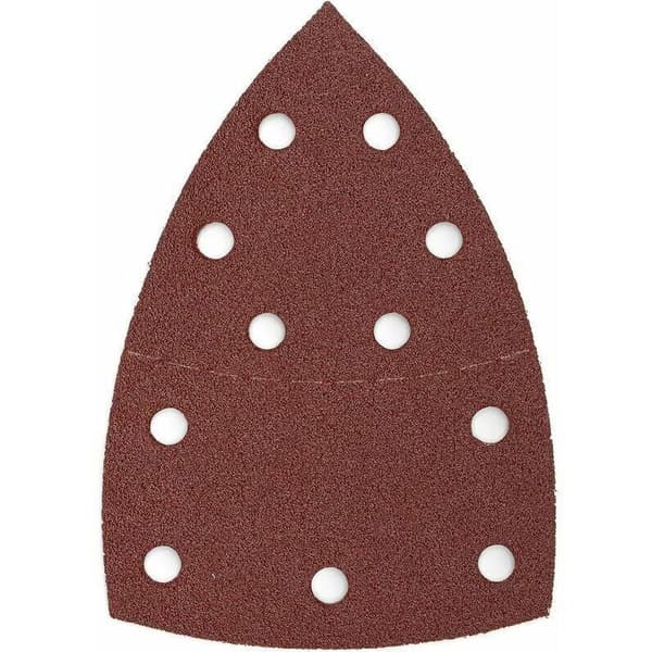 Pack of 50 triangular sanding sheets, 105 x 152 mm, grit 80, suitable for various sanders