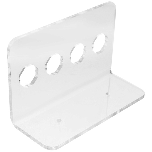 Akryl Saxhållare 4-fack Väggmonterad Saxhållare Rack Frisör Sax Kam Organiserare Transparent 13x8cm