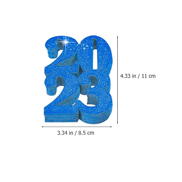 1 Sæt Vase Etiketter 2023 Glitter 2023 Graduation Etiketter Dekorative Vase Etiketter Graduation Party Dec