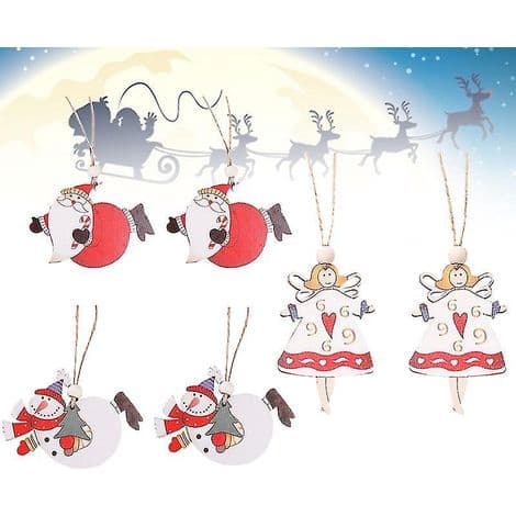 6 Christmas Cartoon Decorations