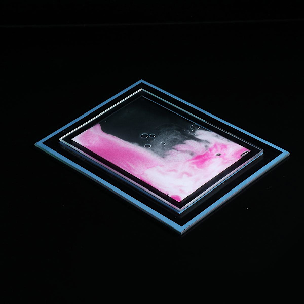 3D Konst Quicksandmålning Glasram Quicksandmålning Delikat Quicksandmålning Present Skrivbordsannons