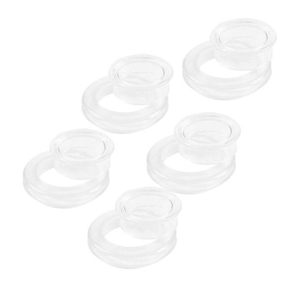 5 Sæt Ring Udendørs Prop Rund Parasol Bordhul Dæksel - Bordhul Ring Udskiftning Parasolfod Base Cover Hvid
