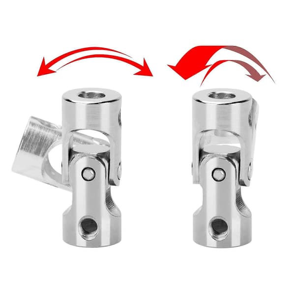 4-pakning 4 mm til 4 mm universell stålkardanledd, roterbar modell DIY motoraksel