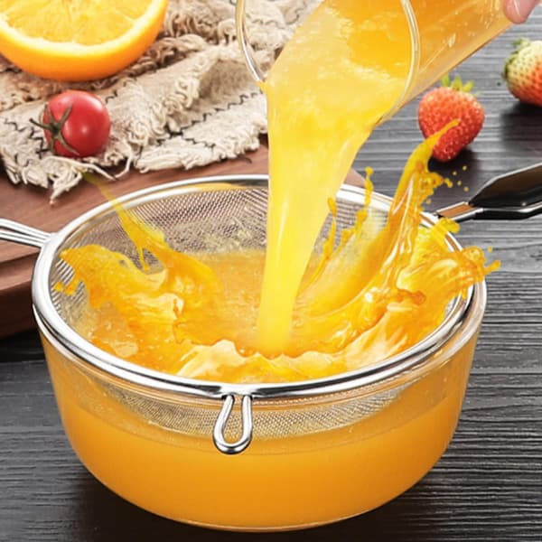 Cooking Strainer Kitchen Sieve 40 Mesh 304 Stainless Steel Fine Mesh Ergonomic Handle Multifunctional