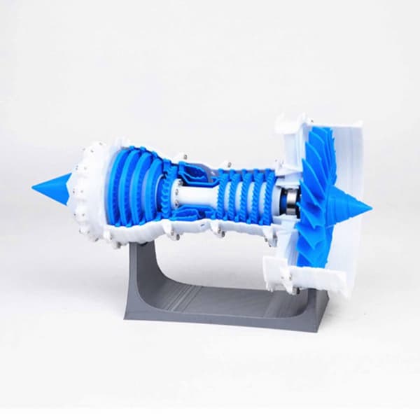 1 stk jetmotor 3D-printet flymodell Supercharged Engine med