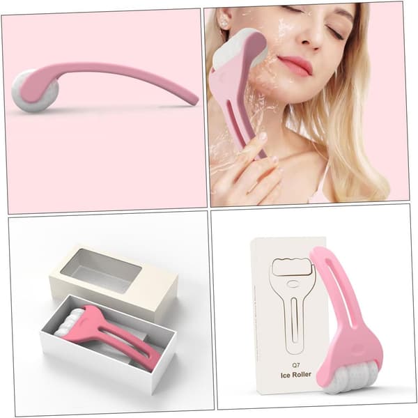 Ice Roller for Face and Body Sandstone Handle Cold Compress Beauty Tool