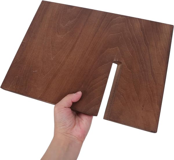 Solid Wood Bookshelf for Desk Display Cookbook Stand Reading Holder Magazine Rack Open Shelf