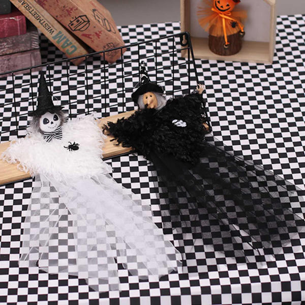 Valkoinen haamu Ulkoilma Noita Koriste Pelottava Noitahahmo Halloween Koriste Ornamentti Valkoinen haamu