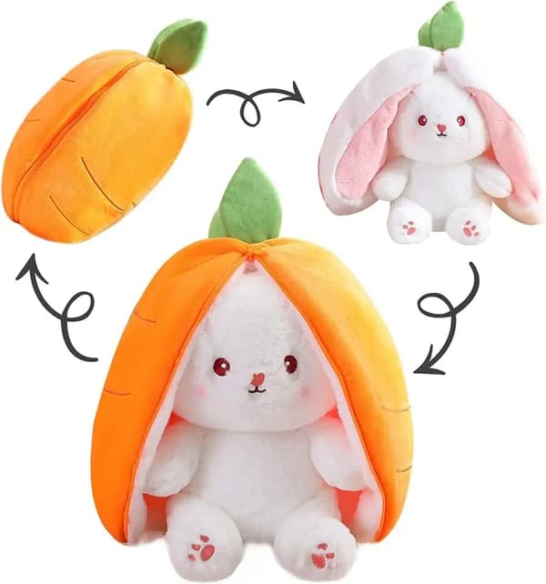 (Carrot Rabbit, 25 cm) Strawberry Rabbit transformed into a small Ra