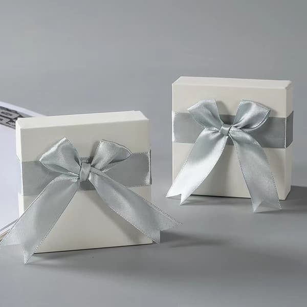 White Bow Tie Gift Box, Decorated with Empty Boxes and Free Packaging