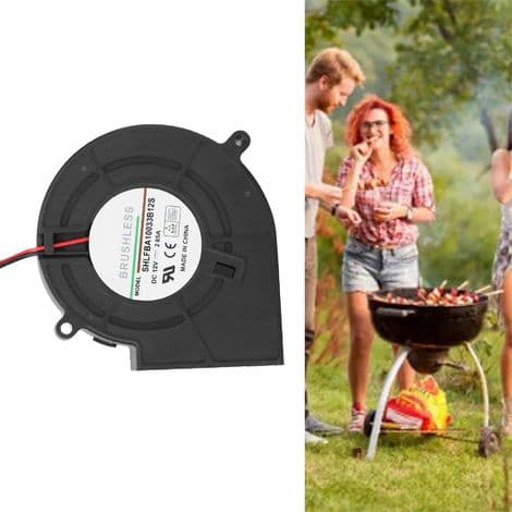 12V 2.85A BBQ Fan for Charcoal Lighter, Picnic and Camping