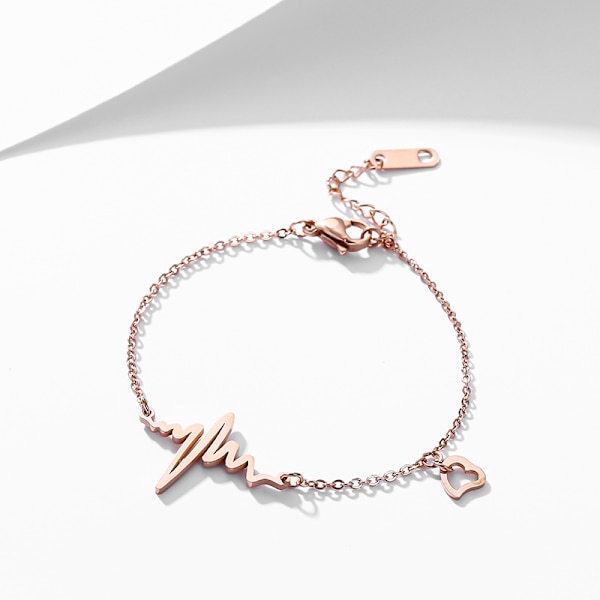 Förtäckt silver anklet i guld - personligt julklappssmycke till fru, henne, mamma, 2 stycken