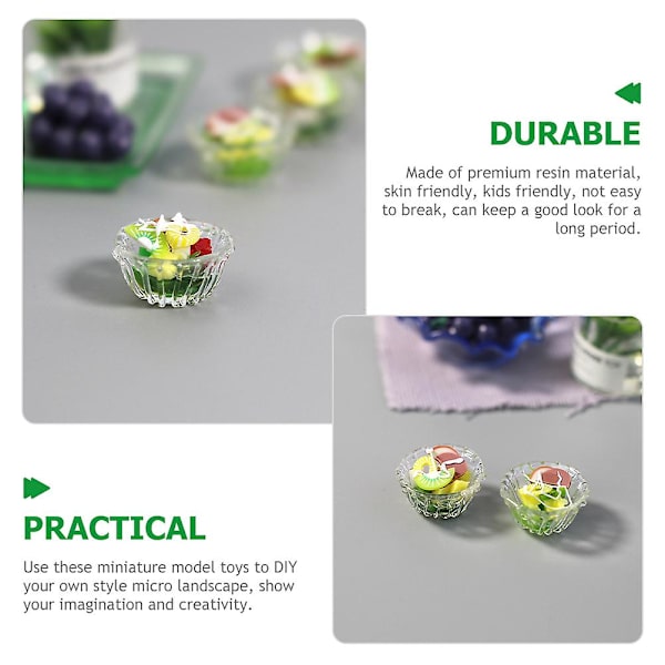 5 stk Miniatyr Matmodell Miniatyr Salatmodeller Barn Lekesett For Gutter Jenter 1.4x1.4cm