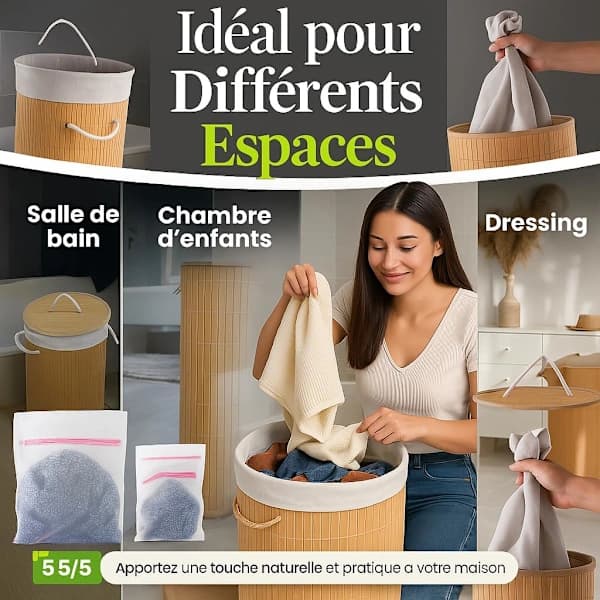 HA~Laundry basket for dirty laundry - storage boxes with removable fabric bag - eco-friendly laundry basket