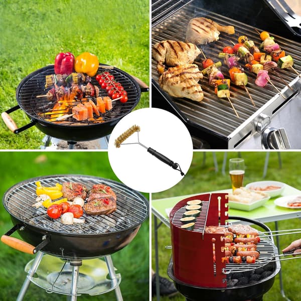2 st Grillborstar 30,5 cm Triangulär Grillrengöringsborste Grilltrådsborste