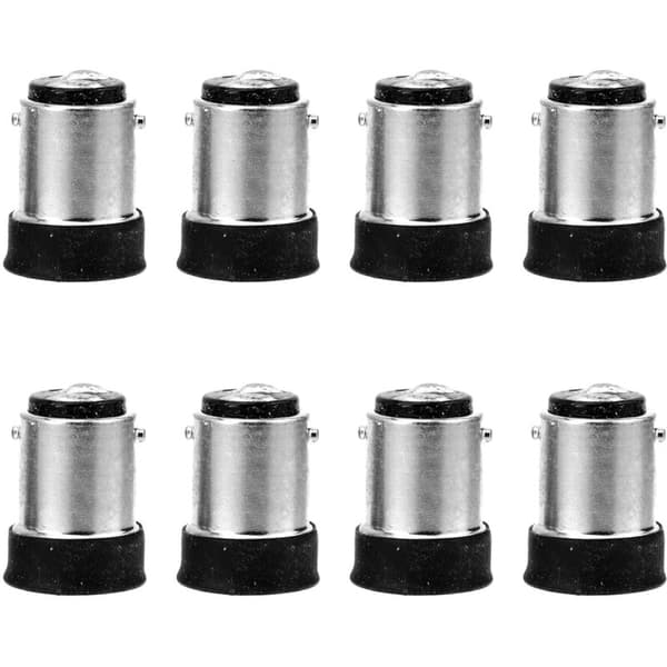 Adapter B15 til E14 Pærefodsomformer 8 stykker Pæreadapter Medium Base Lampesokkelomformer
