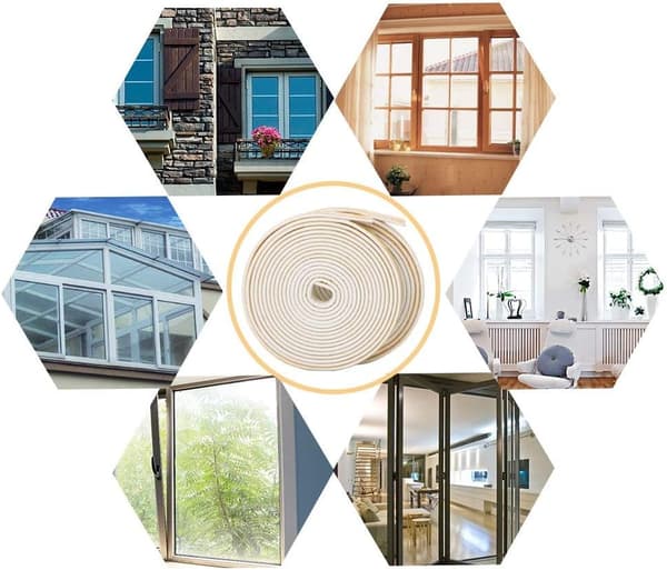 Self-adhesive sealing strips for doors and windows